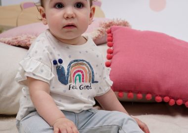 Βρεφικό σετ 2 τεμάχια για κορίτσι (6-24 μηνών) | ΜΠΛΕ ΤΖΗΝ - Energiers - 